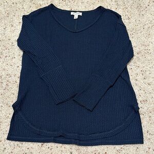 Navy Blue Women's thermal Top